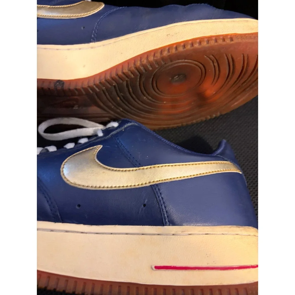 Nike Air Force 1‎ Low Olympic Mens Size 9.5 Blue Gold USA Sneakers 488298-406